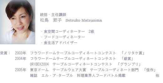 松島節子　プロフィール